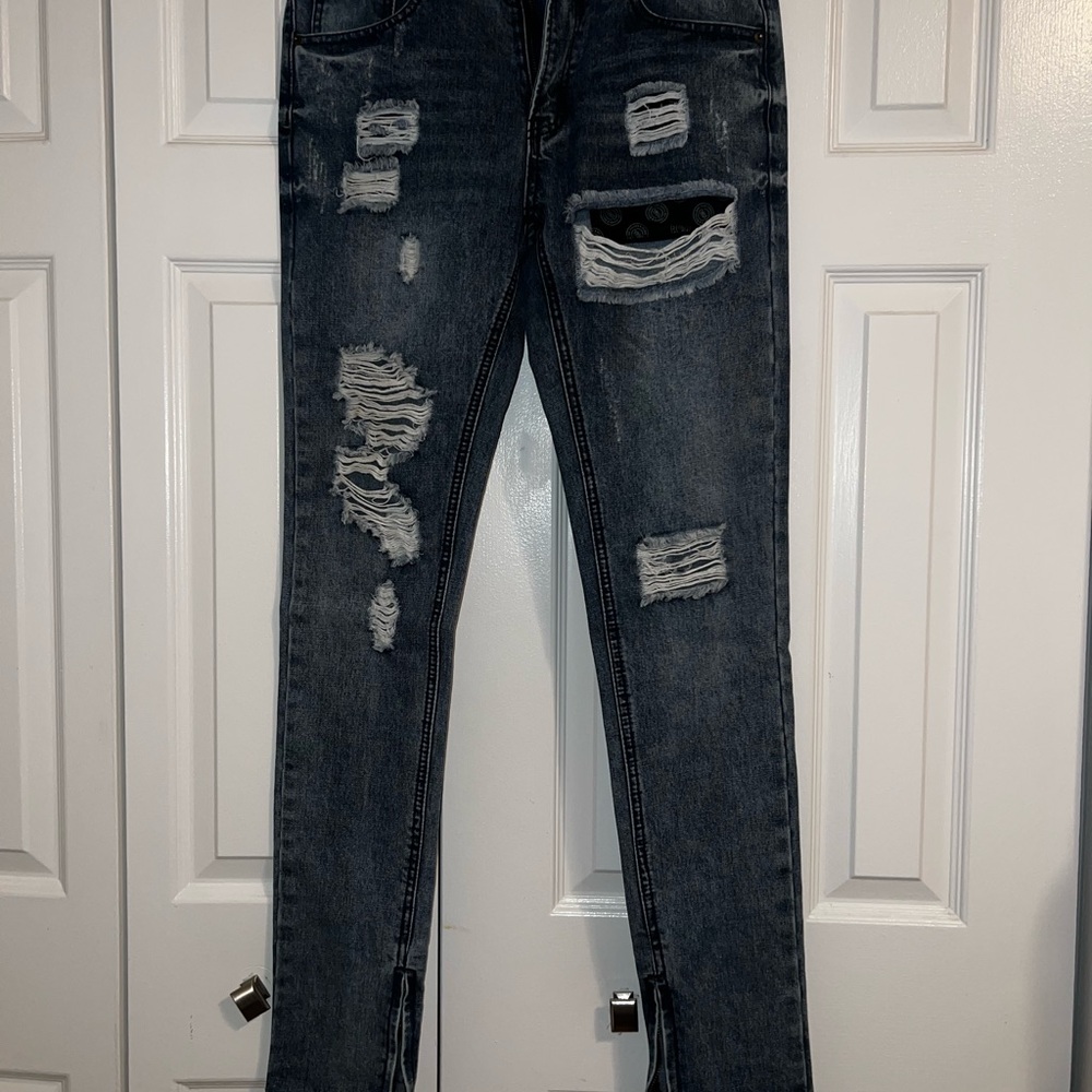 Distressed Black Jeans for Men